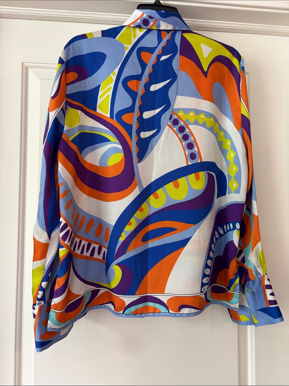 Zara Multicolor Button-Up Shirt - Orange, Blue, Purple - Picture 2 of 4